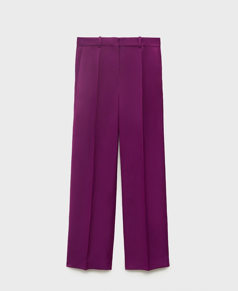 Mango Women's Straight-Fit Suit Pants