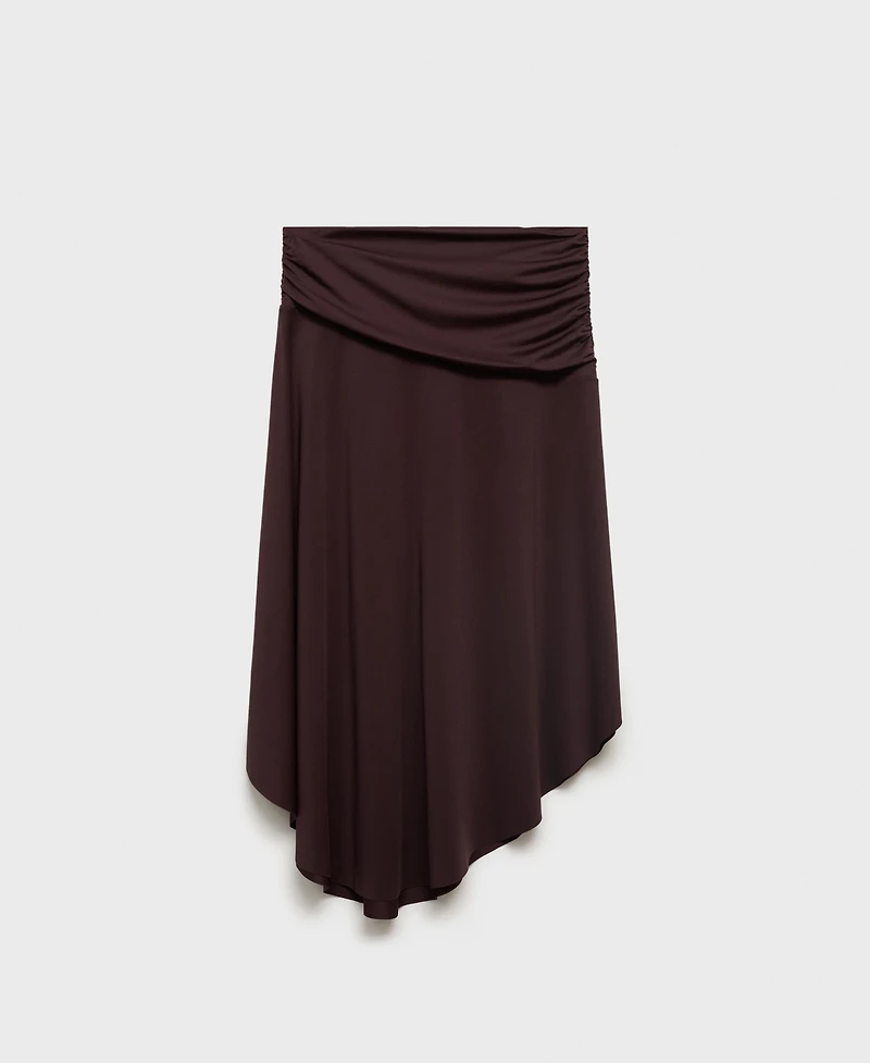 Mango Women's Draped Midi Skirt