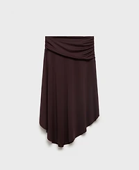 Mango Women's Draped Midi Skirt