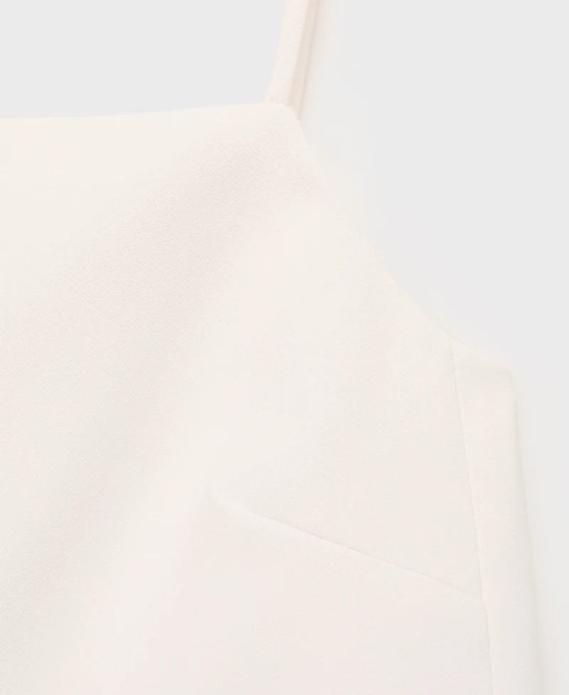 Mango Women's Buttoned Crop Top
