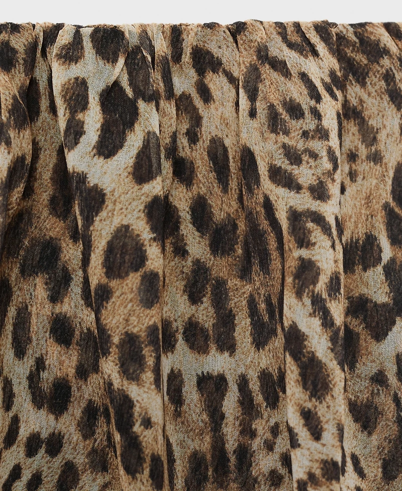Mango Women's Leopard Print Crop Top