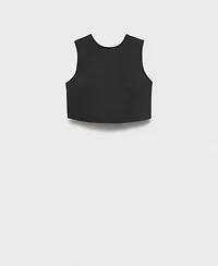Mango Women's Back Bowtie Crop Top