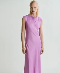 Mango Women's Satin Midi Dress