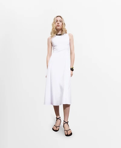 Mango Women's Flared Midi Dress