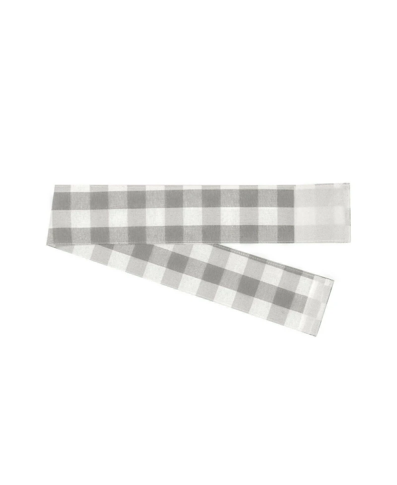 Kate Aurora Plaid Country Farmhouse French Door Curtain Panel With Matching Tieback - 25W x 40L, Yellow