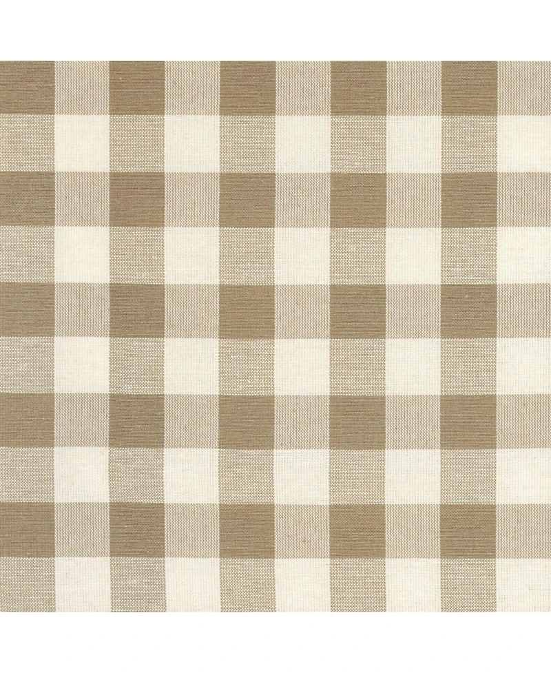 Kate Aurora Plaid Country Farmhouse French Door Curtain Panel With Matching Tieback - 25W x 40L, Yellow