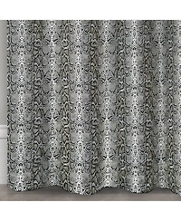 Kate Aurora Safari Living 2 Piece Python Room Darkening Grommet Top Curtain Panels - Brown 84 in. Long
