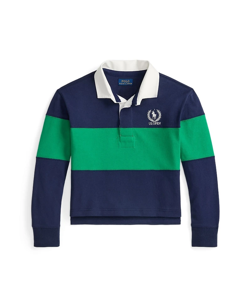 Polo Ralph Lauren Big Girls Us Open Cotton Boxy Rugby Shirt