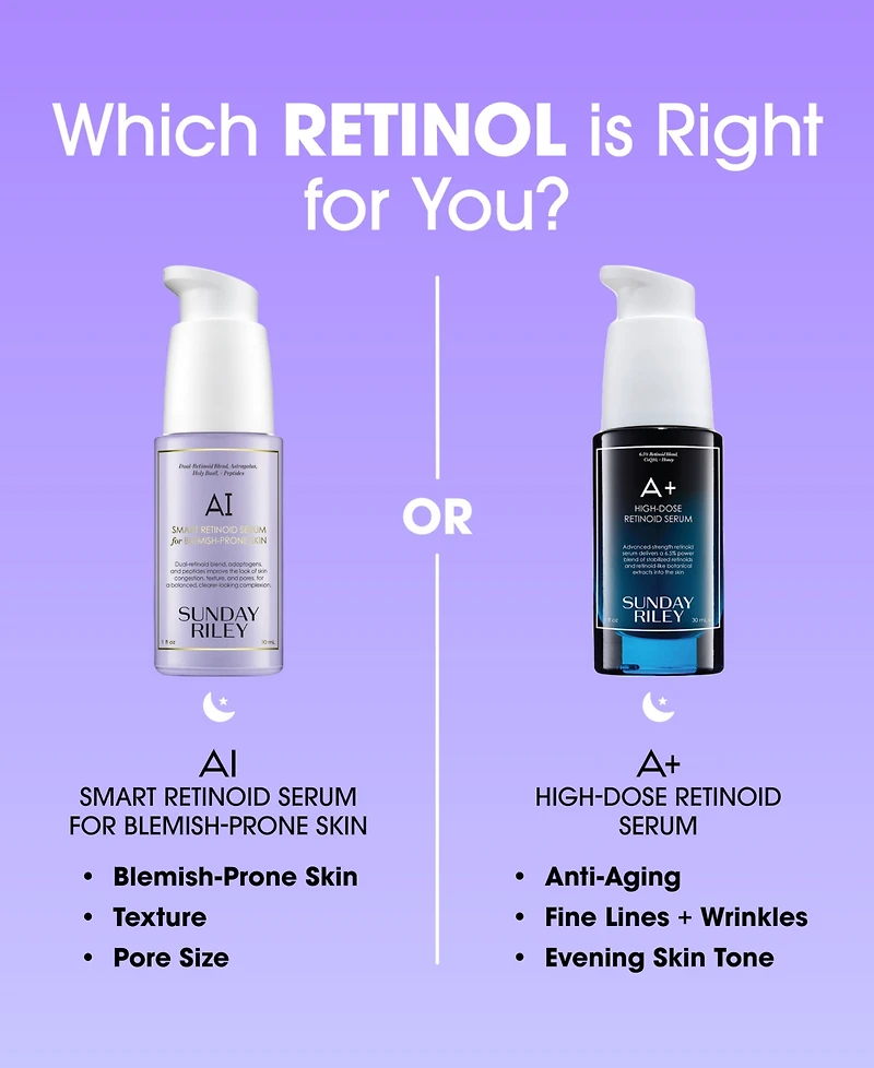 Sunday Riley Ai Smart Retinoid Serum For Blemish-Prone Skin, 1 oz.