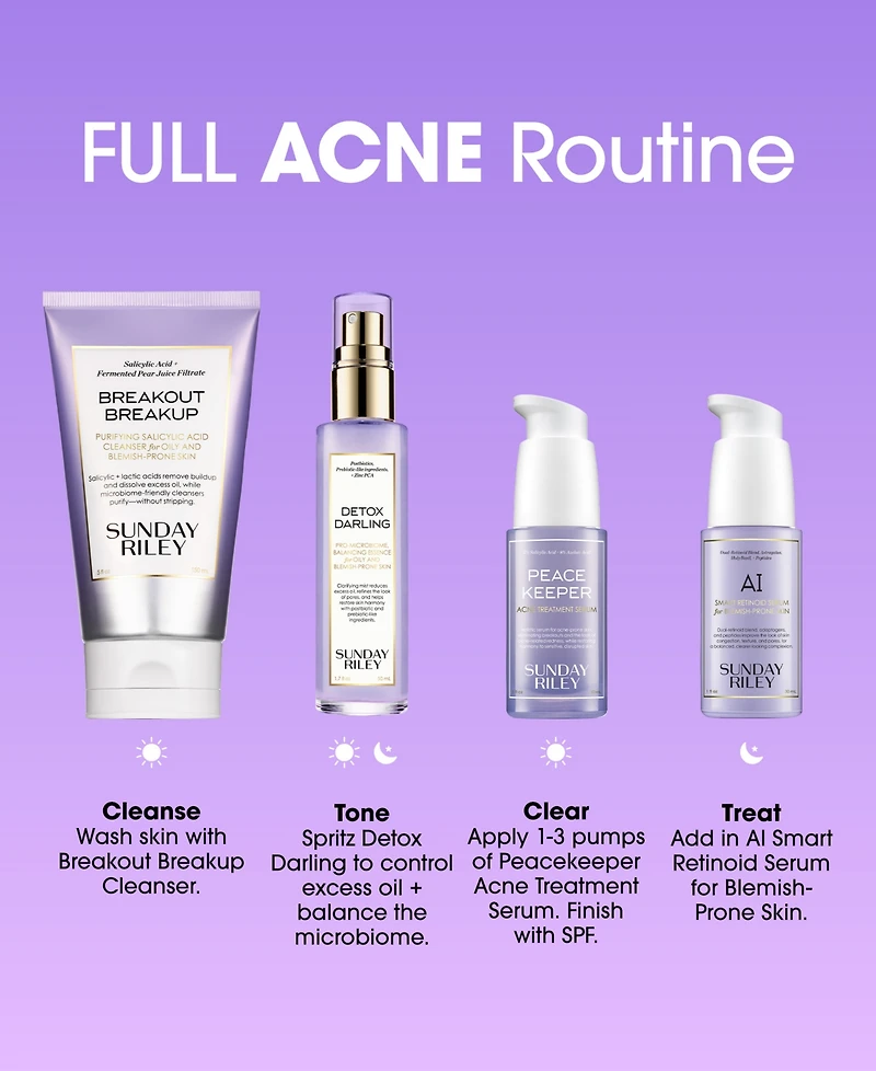 Sunday Riley Peacekeeper Acne Treatment Serum, 1 oz.