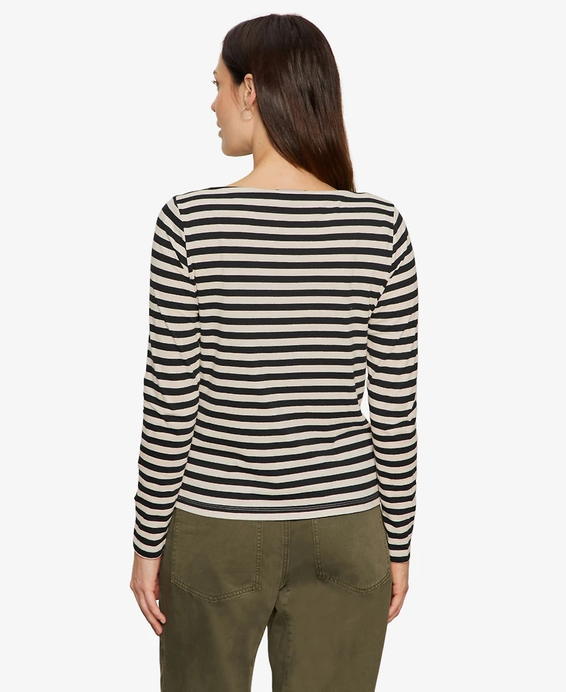 Sanctuary Women's Boat Neck Long Sleeve Top