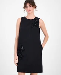 Anne Klein Women's Embellished Sleeveless Shift Dress