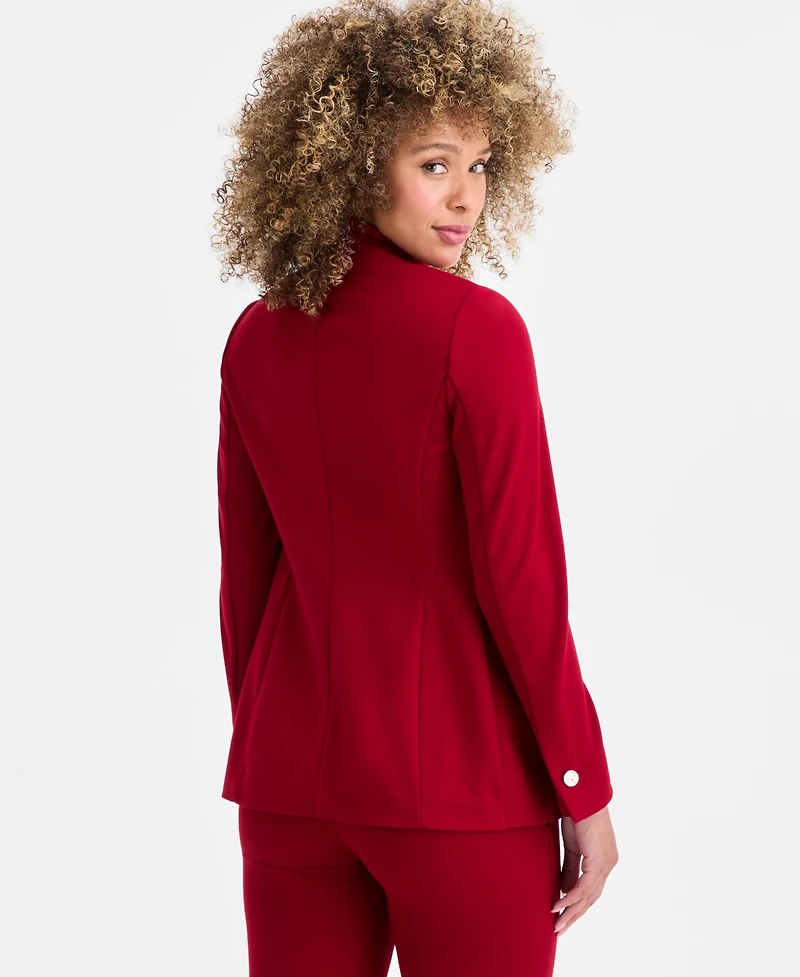 Anne Klein Women's Triple-Pocket Open-Front Blazer