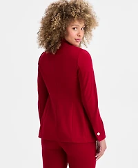 Anne Klein Women's Triple-Pocket Open-Front Blazer