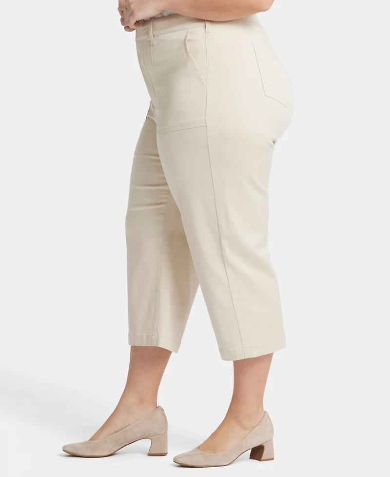 Nydj Plus Utility Relaxed Straight Leg Pants