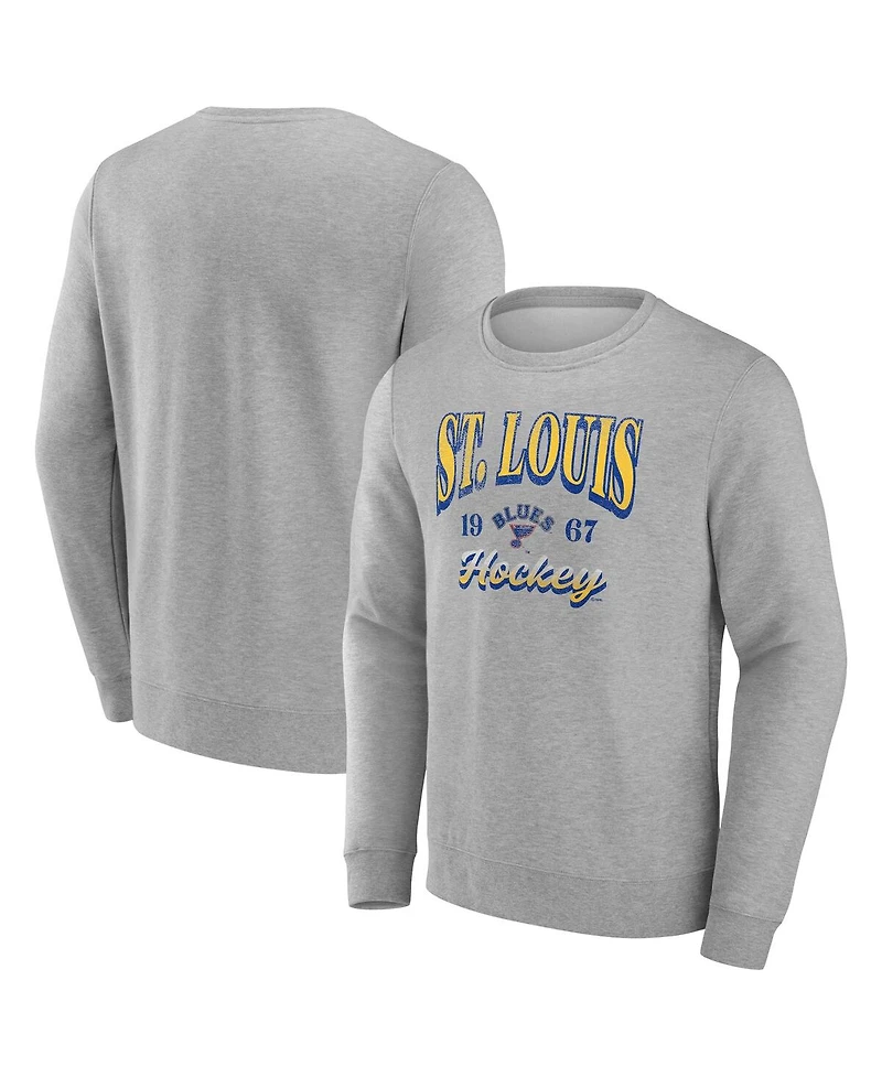 Fanatics Men's Gray St. Louis Blues Nimbus Fleece Pullover Sweatshirt