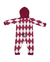 Colosseum Baby Boys and Girls Garnet Florida State Seminoles the Dealio Hoodie Romper