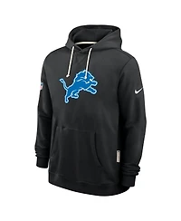 Nike Men's Black Detroit Lions Sideline Offensive Set Play Performance Pullover Hoodie