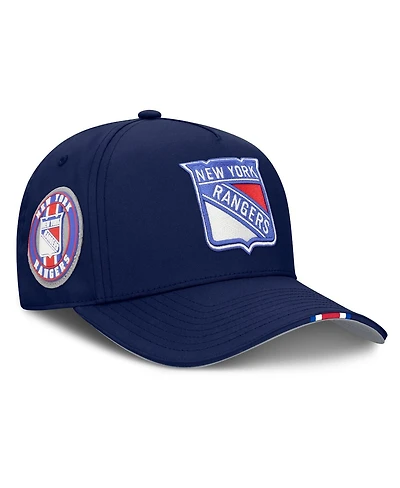 Fanatics Men's Navy New York Rangers 2025 Nhl Draft Authentic Pro On-Stage Podium A-Frame Adjustable Hat