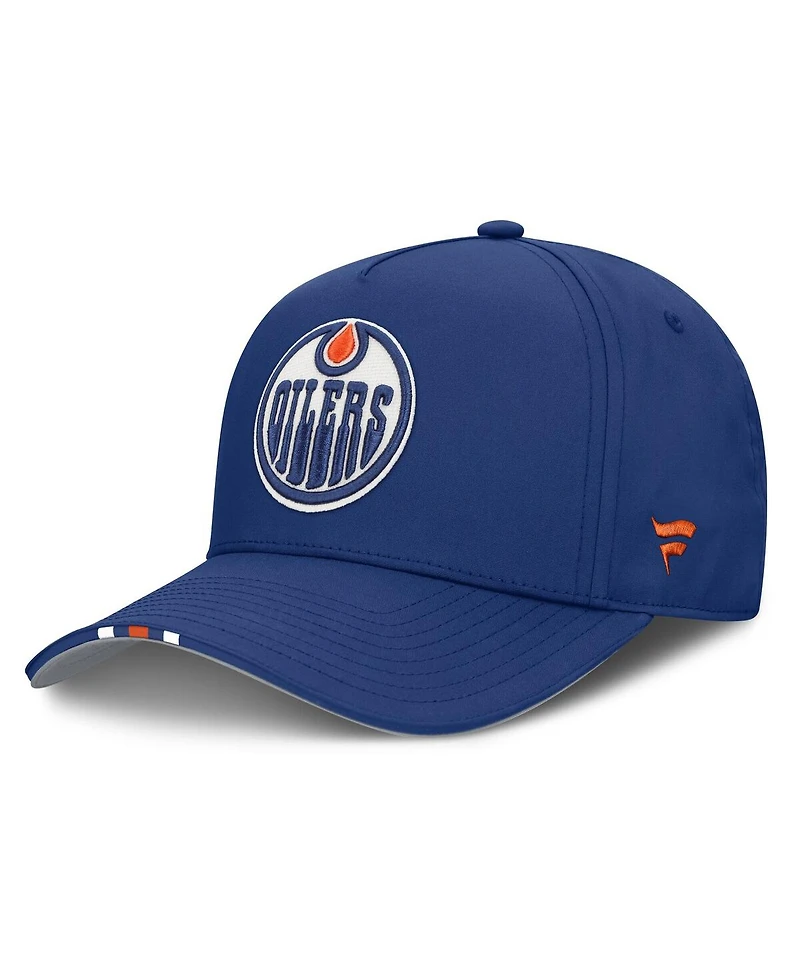Fanatics Men's Royal Edmonton Oilers 2025 Nhl Draft Authentic Pro On-Stage Podium A-Frame Adjustable Hat