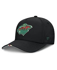 Fanatics Men's Black Minnesota Wild 2025 Nhl Draft Authentic Pro On-Stage Podium A-Frame Adjustable Hat