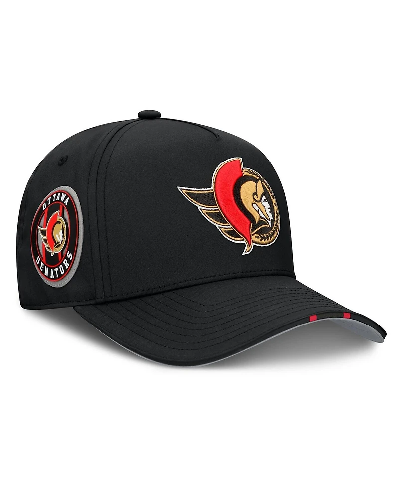 Fanatics Men's Black Ottawa Senators 2025 Nhl Draft Authentic Pro On-Stage Podium A-Frame Adjustable Hat