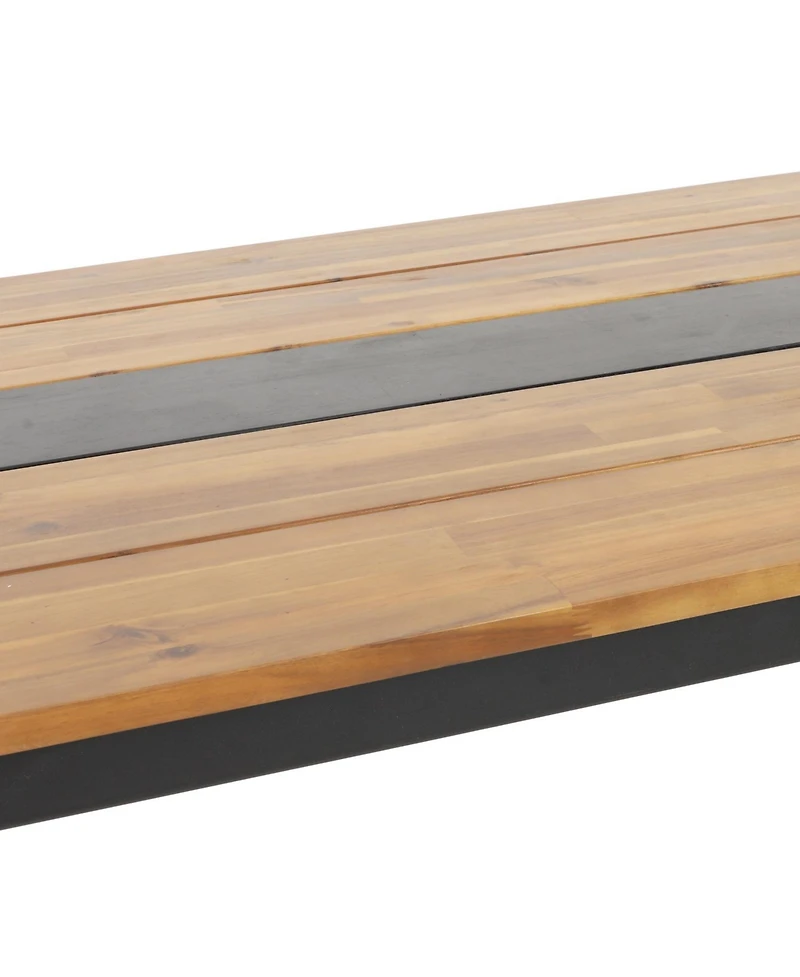 Streamdale Furniture Modern Industrial Acacia Wood Dining Table