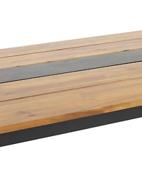 Streamdale Furniture Modern Industrial Acacia Wood Dining Table