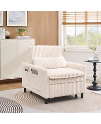 Streamdale Furniture Beige Small Space Sofa Bed with Pillow
