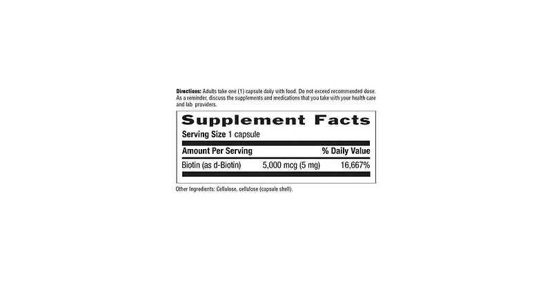 Country Life Biotin High Potency Vegetarian, 5 Mg