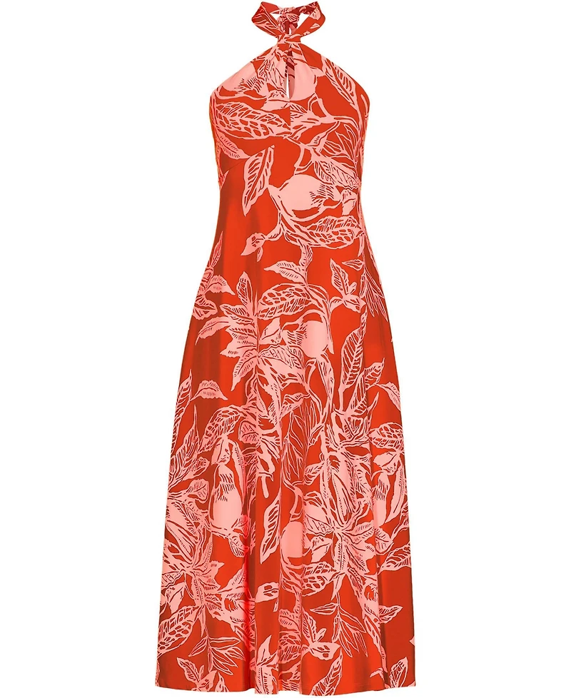 Lands' End Women's Cotton Modal Halter Midi Dress