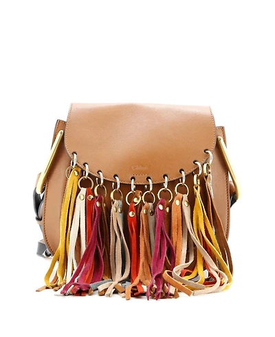 Pre-Owned Chloe Small Multicolor Fringe Hudson Bag Leather