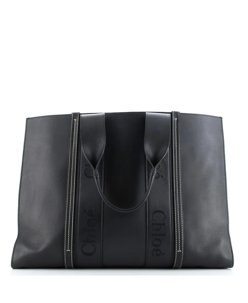 Pre-Owned Chloe Large Woody Tote Leather