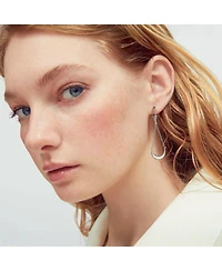 Bling Jewelry Crescent Moon Dangle Earrings Sterling Silver Teardrop Chain Design