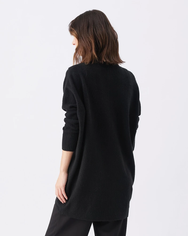 Ripe Maternity Hallie Cross Over Knit Sweater Black for Stylish Comfort