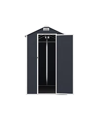 Streamdale Furniture 4x8 Resin Storage Shed - Waterproof Uv Proof Dark Gray