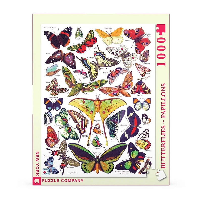 New York Puzzle Company Butterflies Papillons 1000 Piece Puzzle