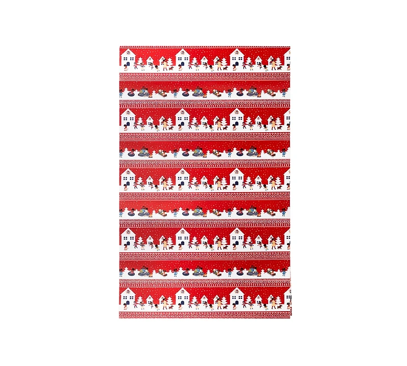 Black Paper Party Snowy Stripe Gift Wrap