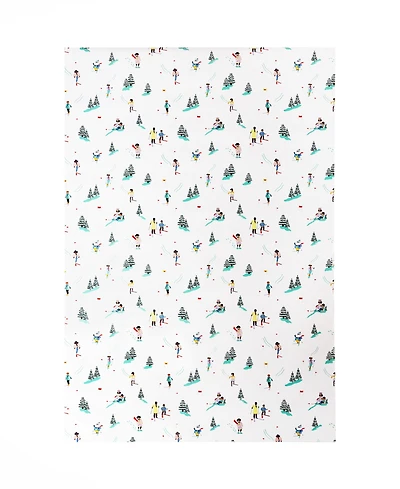 Black Paper Party Ski Ditsy Gift Wrap