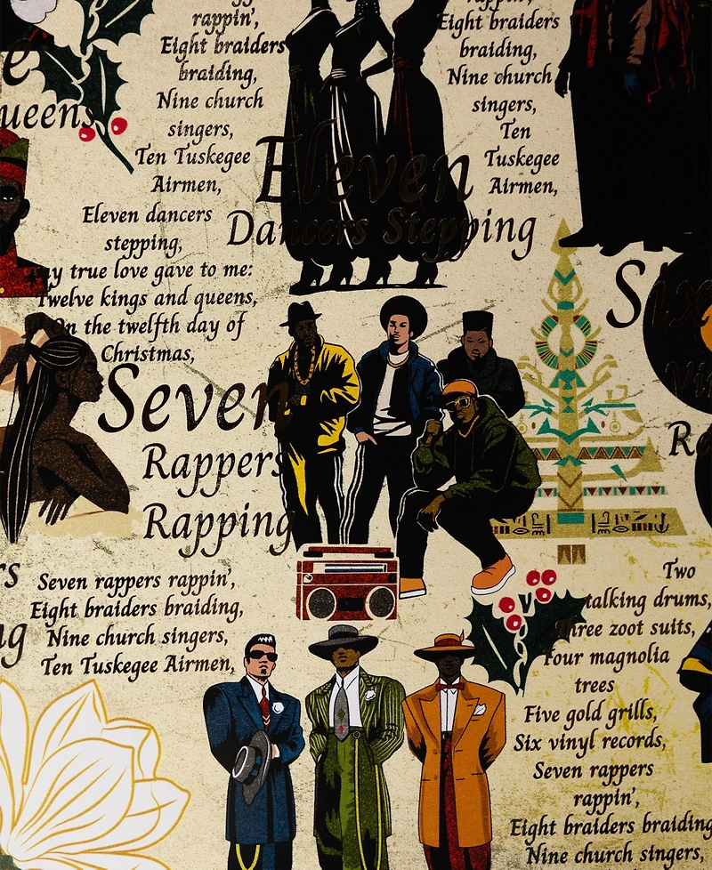 Black Paper Party Twelve Days Gift Wrap