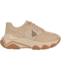 Guess Women's Moeann Triangle G Logo Chunky Lace-Up Sneakers