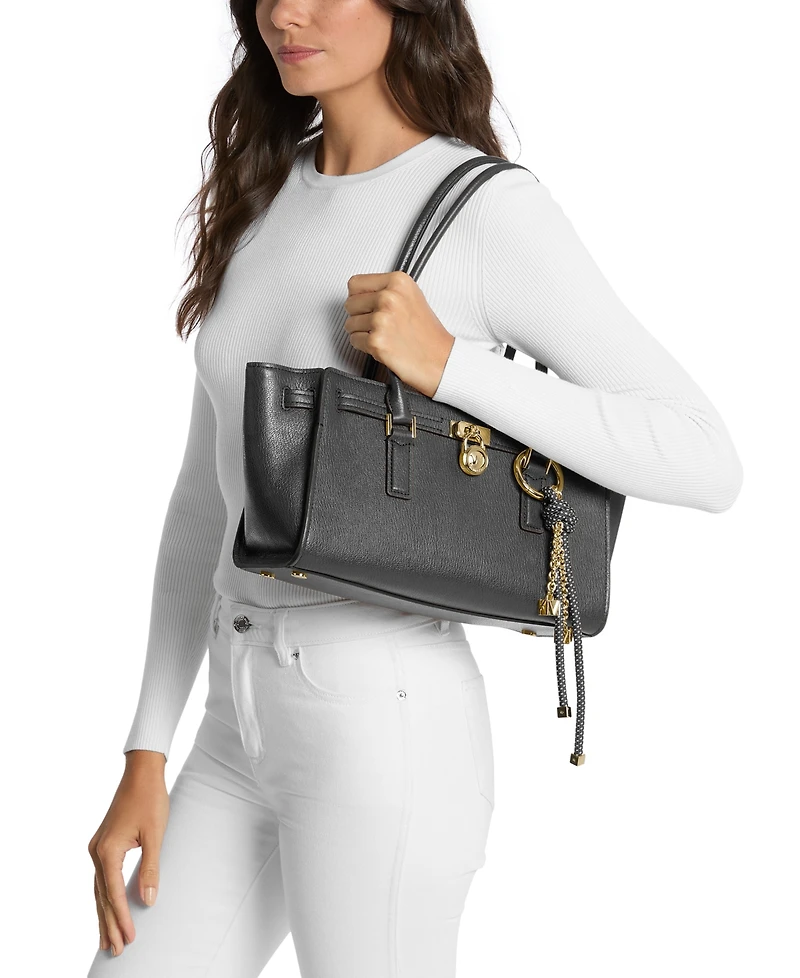 Michael Michael Kors Hamilton Medium Leather East West Shoulder Tote