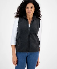 Style & Co Petite Polar Fleece Vest, Created for Macy's