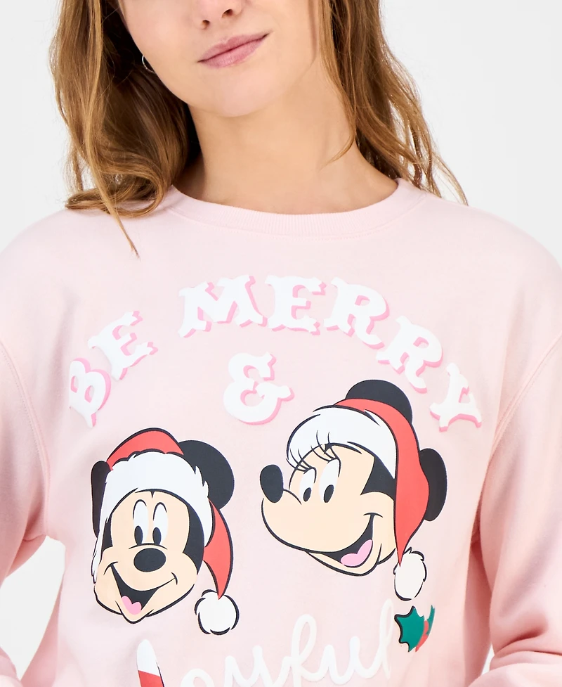 Disney Juniors' Merry & Joyful Crewneck Sweatshirt