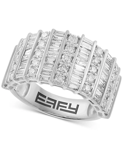 Effy Diamond Round & Baguette Multirow Statement Ring (1-7/8 ct. t.w.) in 14k Gold