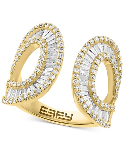 Effy Diamond Round & Baguette Looped Cuff Ring (1-5/8 ct. t.w.) in 14k Gold
