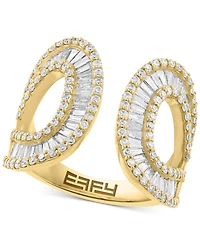 Effy Diamond Round & Baguette Looped Cuff Ring (1-5/8 ct. t.w.) in 14k Gold