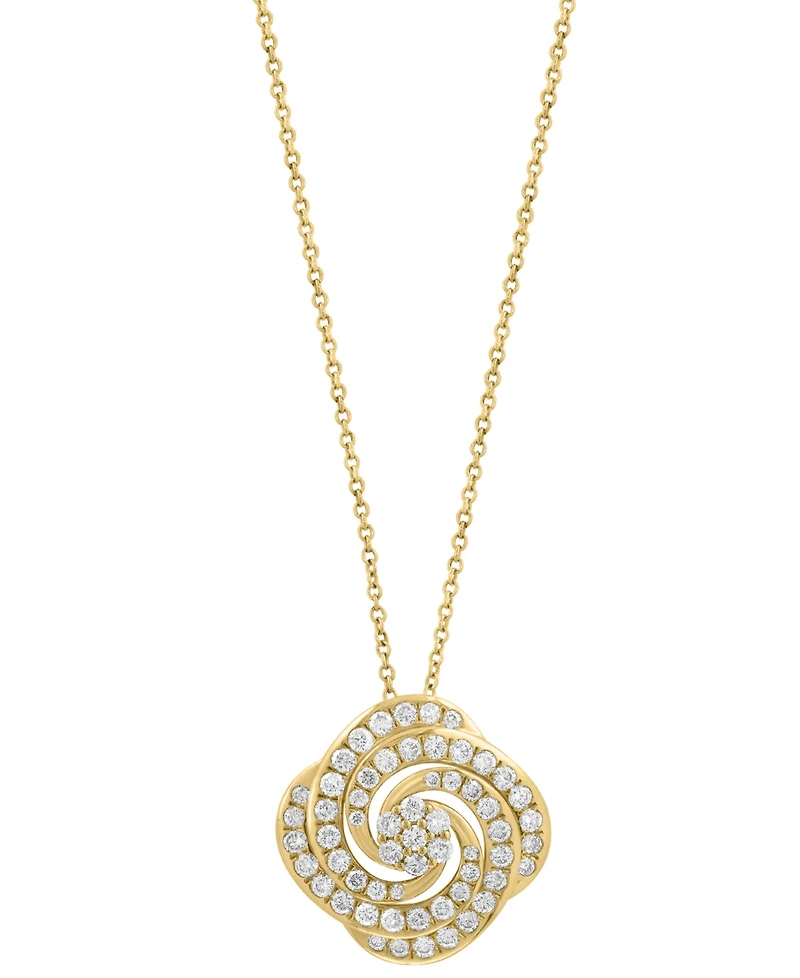 Effy Collection Diamond Pendant Necklace (1-1/20 ct. t.w.) in 14k Yellow Gold, 17" + 1" extender