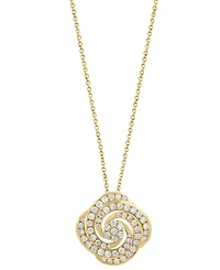 Effy Collection Diamond Pendant Necklace (1-1/20 ct. t.w.) in 14k Yellow Gold, 17" + 1" extender