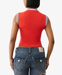 True Religion Women's Sporty Terry Polo Top